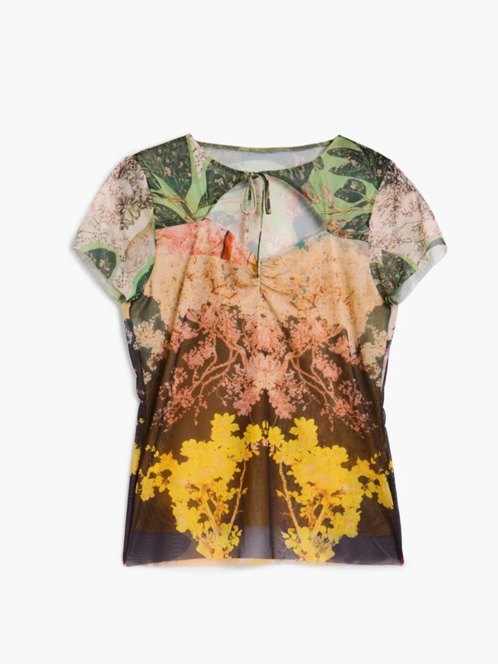 NWT Desigual Multicolor Tulle Top, Size S - Picture 2 of 14